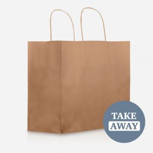 Bolsa de papel kraft marrón especial Take away